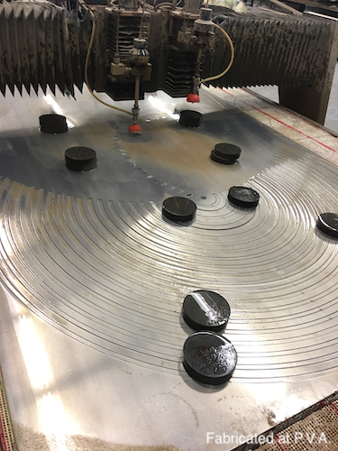 Wall Art Being Waterjet Cut