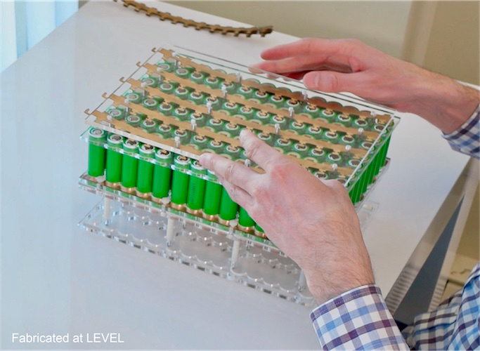 Battery Prototype Being Assembled
