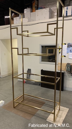 Brass Plated Shelving Unit