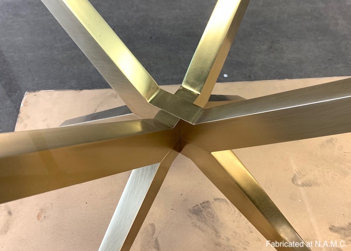 Solid Brass Coffee Table Close Up